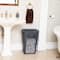 Mind Reader 50L Tapered Laundry Hamper with Swiss Cross Cut-Outs, Gray
